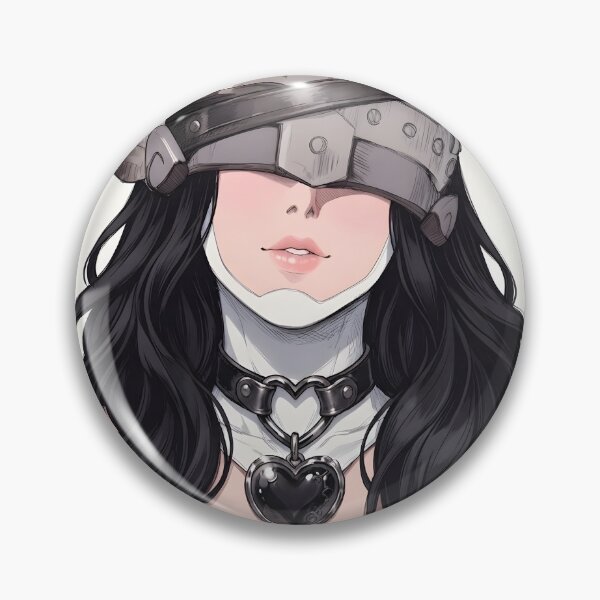 Item preview, Dark girl with knight's helmet and heart designed and sold by OH-MY-GOTH.