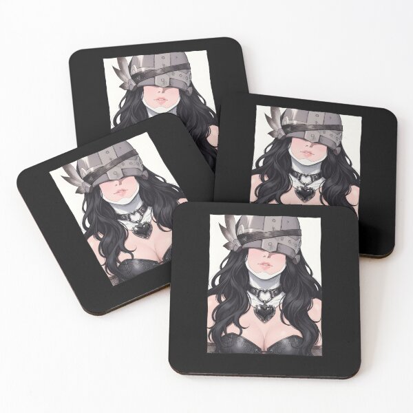 Item preview, Dark girl with knight's helmet and heart designed and sold by OH-MY-GOTH.