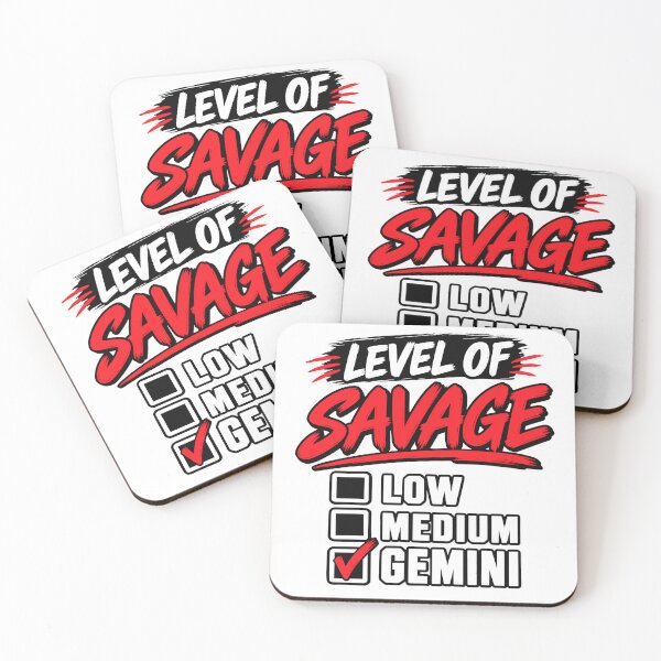 Item preview, Level Of Savage Gemini | Funny Zodiac Checklist | Gemini T-Shirt designed and sold by ZIGLWORKS.