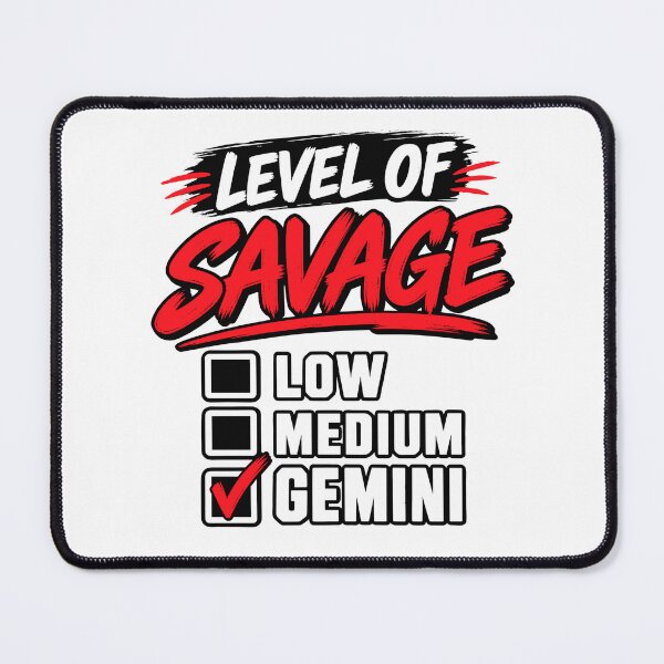 Item preview, Level Of Savage Gemini | Funny Zodiac Checklist | Gemini T-Shirt designed and sold by ZIGLWORKS.
