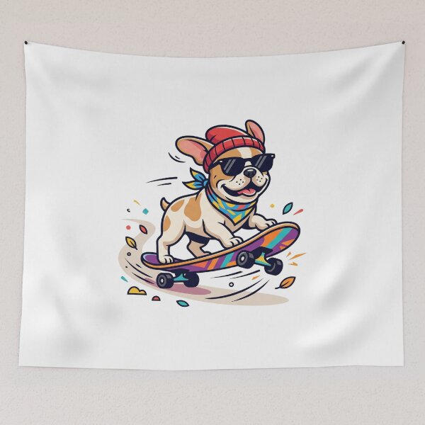 Item preview, Cartoon Skater Dog Urban Pet designed and sold by MarCinu Art.