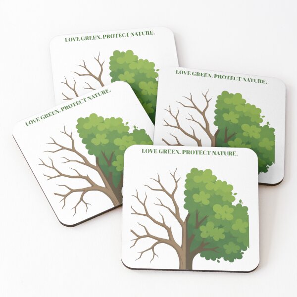 Item preview, Love Green Protect Nature - Split Eco Tree Illustration designed and sold by Sem34.