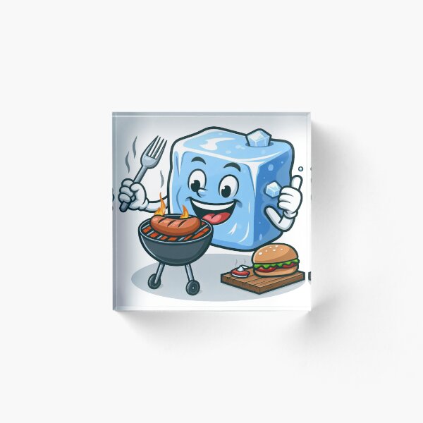 Item preview, Happy Ice Cube organiza una barbacoa de verano. designed and sold by AcruxUltra.