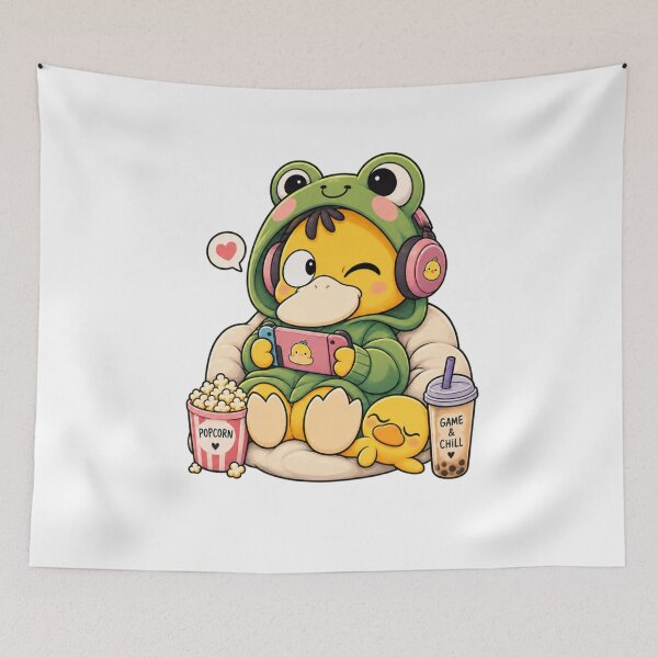 Item preview, Game & Chill Duck – Cozy Gamer Duck With Headphones designed and sold by Ramadane_design1.