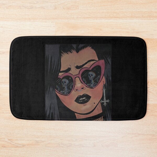Item preview, Sad goth girl in heart sunglasses designed and sold by OH-MY-GOTH.
