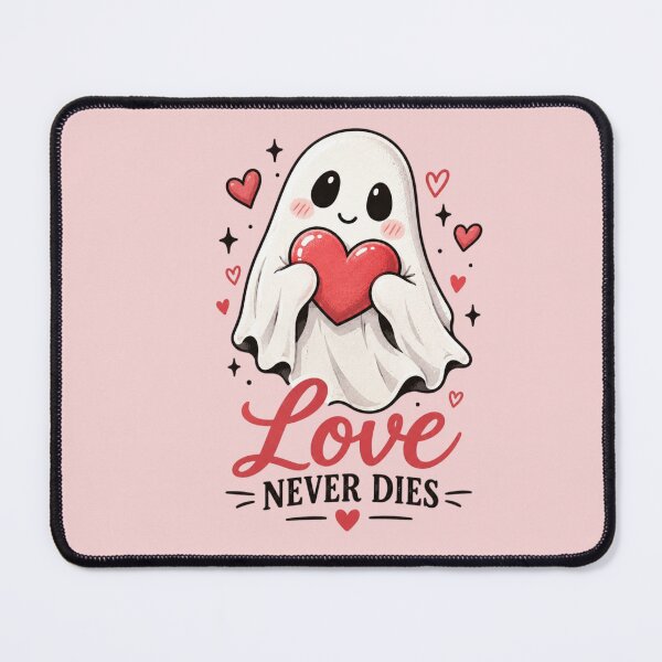Item preview, Ghost Holding Heart – Love Never Dies | Cute Halloween Romance Ghost designed and sold by Sanika arts .