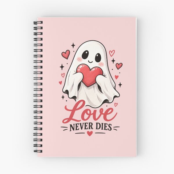 Item preview, Ghost Holding Heart – Love Never Dies | Cute Halloween Romance Ghost designed and sold by Sanika arts .