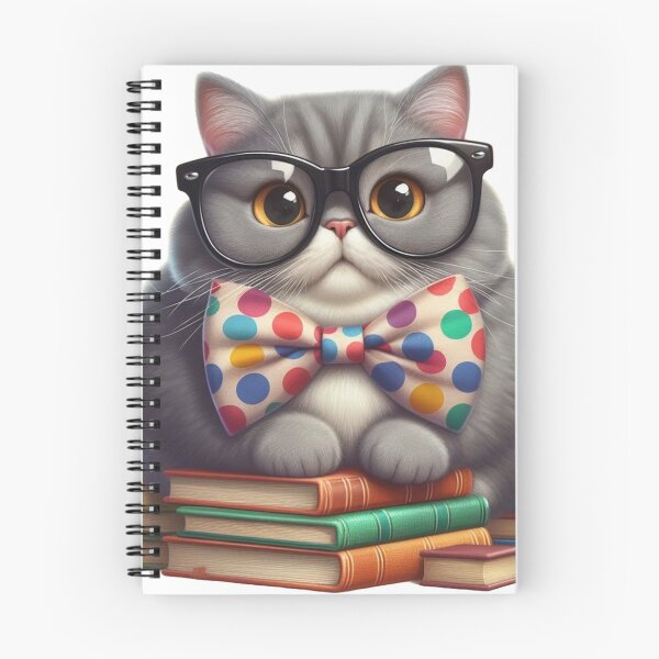 Item preview, Bookish Cat with Glasses and Bow Tie designed and sold by AcruxUltra.