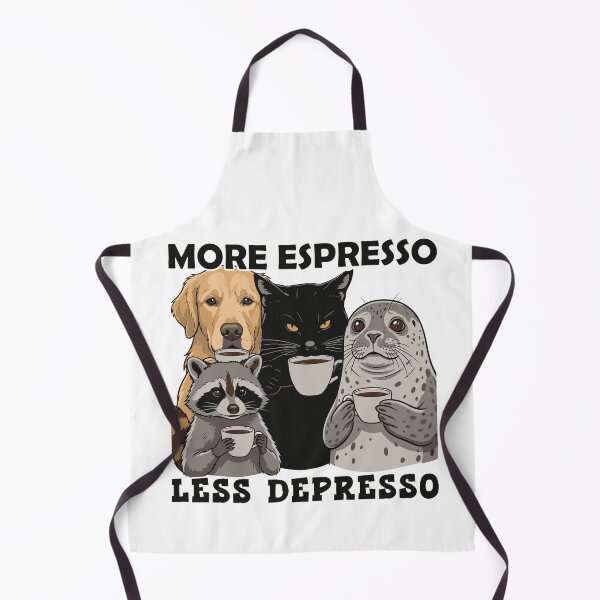 Item preview, More Espresso Less Depresso Cute Animals designed and sold by TEEDESIGMSTUDIO.