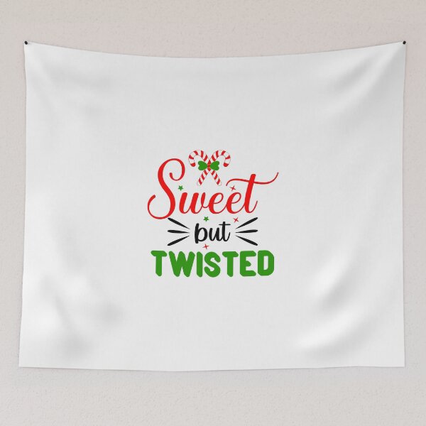 Item preview, Sweet But Twisted Christmas Candy Cane Funny Holiday Quote designed and sold by serotonin75114.