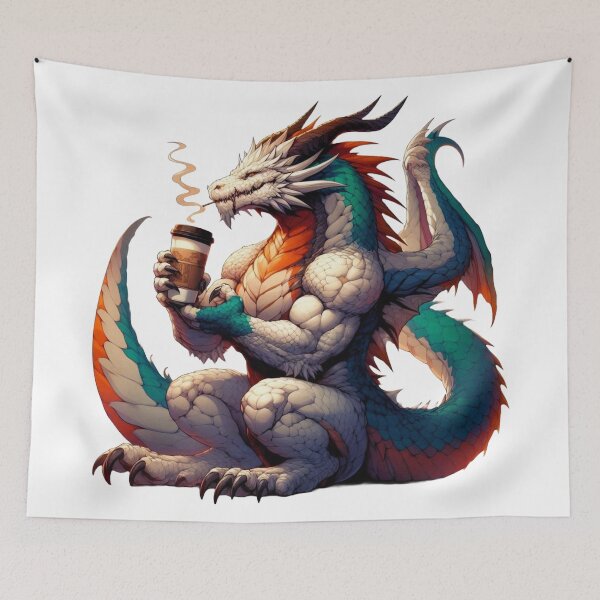 Item preview, Coffee Dragon Taking a Well-Earned Break designed and sold by AcruxUltra.