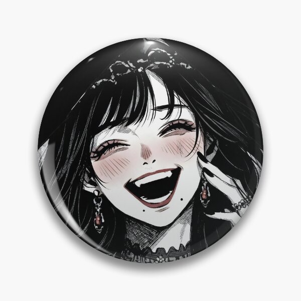 Item preview, Laughing goth girl with vampire vibes designed and sold by OH-MY-GOTH.