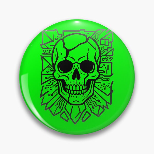 Item preview, Dark Cybernetic Skull Circuits designed and sold by MarCinu Art.