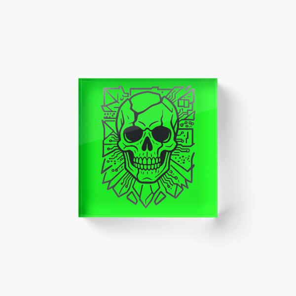 Item preview, Dark Cybernetic Skull Circuits designed and sold by MarCinu Art.