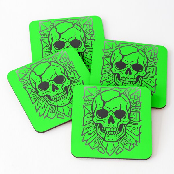 Item preview, Dark Cybernetic Skull Circuits designed and sold by MarCinu Art.