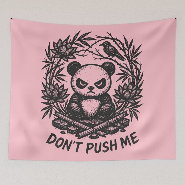 Item preview, Angry Panda Bamboo Wreath designed and sold by MarCinu Art.