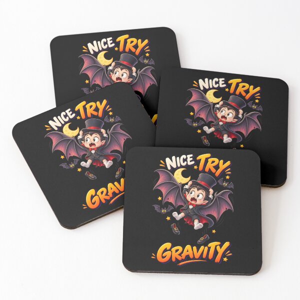 Item preview, Nice Try Gravity Funny Halloween Vampire designed and sold by Yomere.