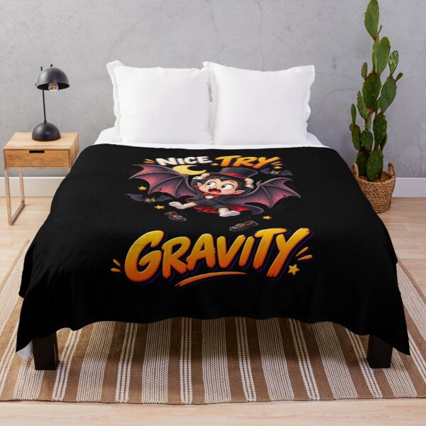 Item preview, Nice Try Gravity Funny Halloween Vampire designed and sold by Yomere.
