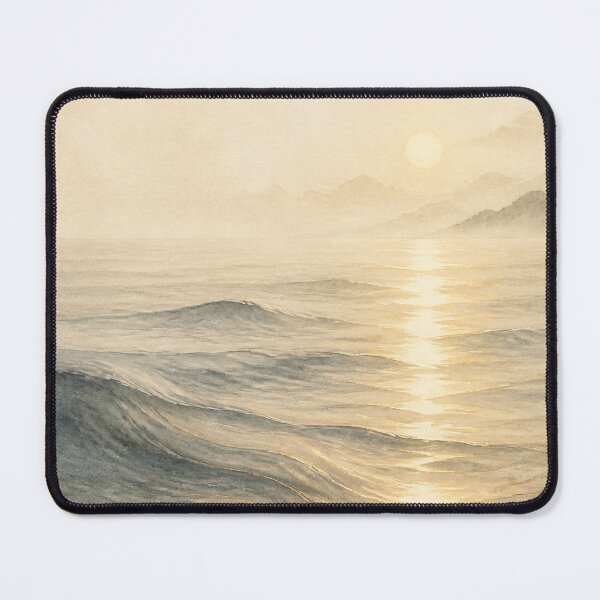 Item preview, Golden Wave Wall Art Poster | Golden Wave Reflection, Japandi Coastal Zen Decor designed and sold by LuminaKage.