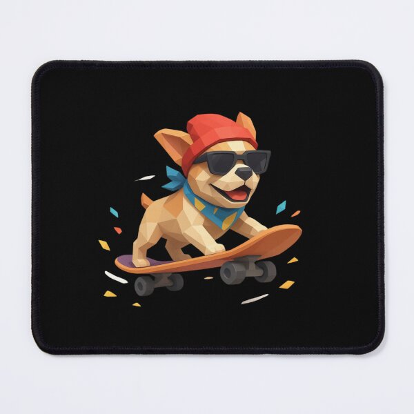 Item preview, Low Poly Skater Dog Geometric Pet designed and sold by MarCinu Art.