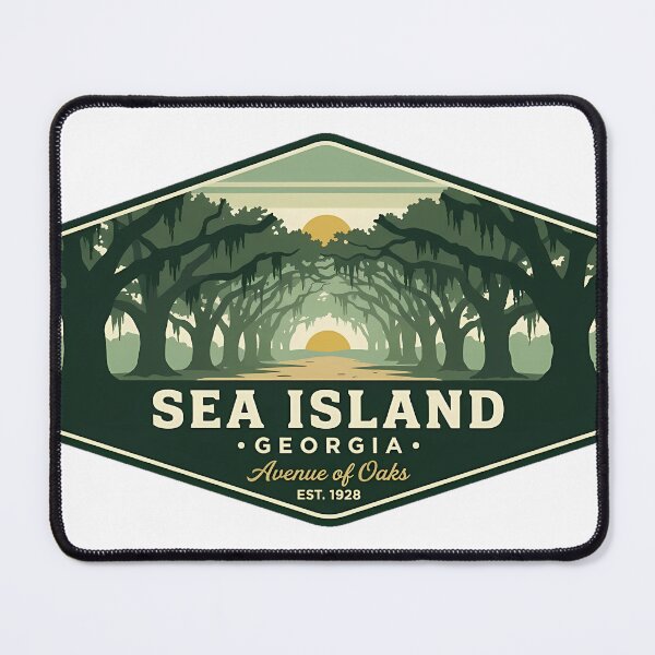 Item preview, Sea Island Georgia Avenue of Oaks Vintage Travel Badge Sticker designed and sold by DetourDgn.