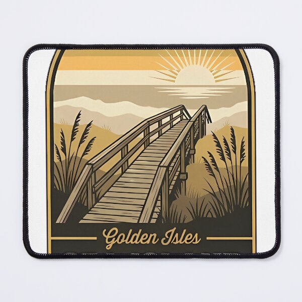 Item preview, Sea Island Georgia Dune Boardwalk Vintage Beach Badge Sticker designed and sold by DetourDgn.