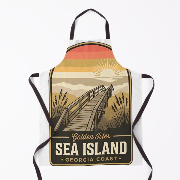 Item preview, Sea Island Georgia Dune Boardwalk Vintage Beach Badge Sticker designed and sold by DetourDgn.