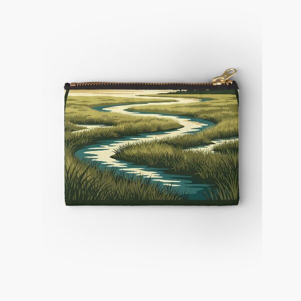Item preview, Sea Island Georgia Tidal Marsh Black Banks River Badge Sticker designed and sold by DetourDgn.
