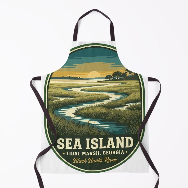 Item preview, Sea Island Georgia Tidal Marsh Black Banks River Badge Sticker designed and sold by DetourDgn.
