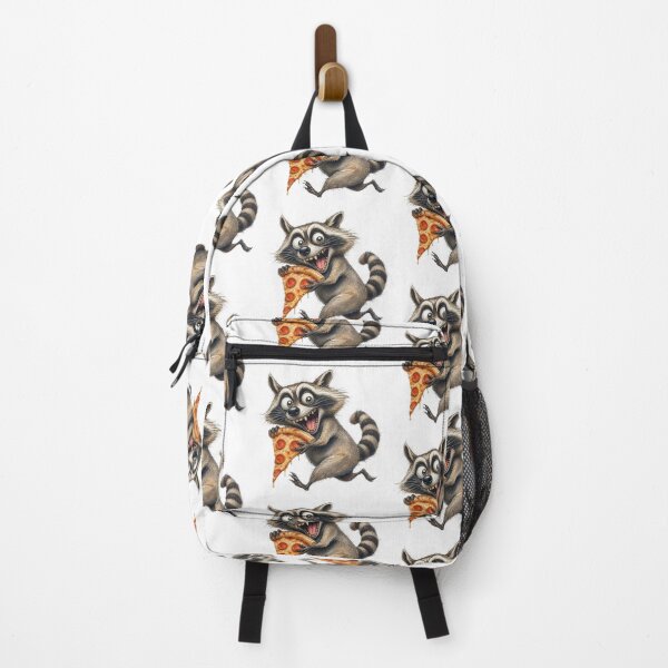 Item preview, Funny Raccoon Stealing Pizza Slice Cartoon Animal Art designed and sold by Wilcox PhotoArt.