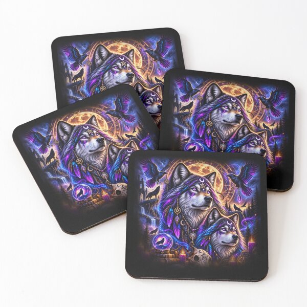 Item preview, Occult Wolves – Guardians of the Arcane Moon designed and sold by TroviTutto.