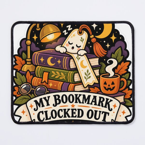 Item preview, My Bookmark Clocked Out Reader Humor designed and sold by supertae.