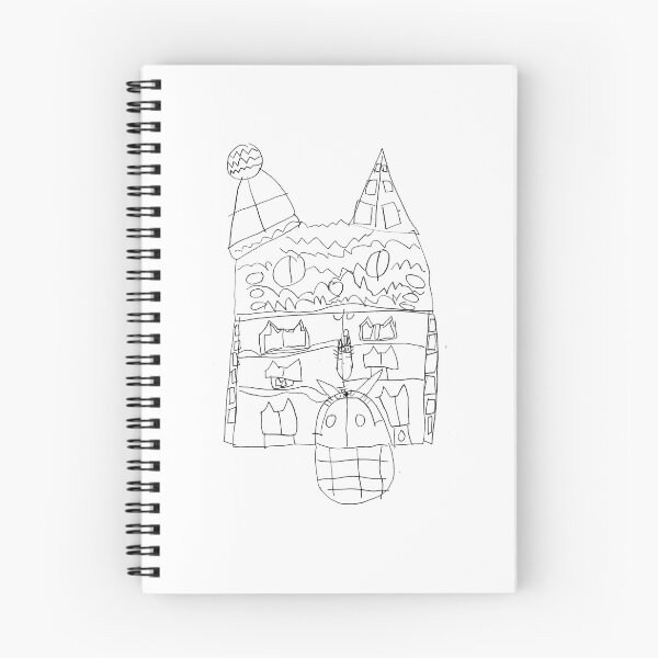 Item preview, Crayon drawing of dollhouse designed and sold by Liudmila Ciobanu.