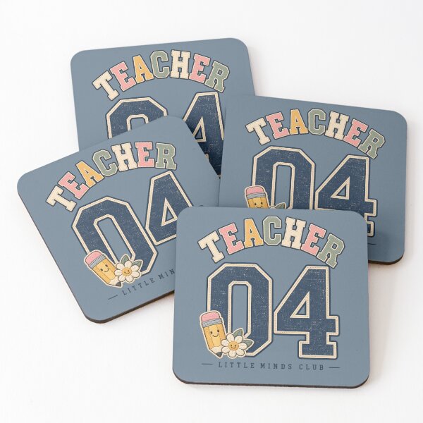 Item preview, Teacher 04 Little Minds Club Retro Varsity Design designed and sold by Doodle Souq.
