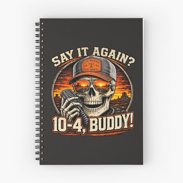 Item preview, Say It Again 10-4 Buddy - Skull Trucker CB Radio Art designed and sold by NomadForge.