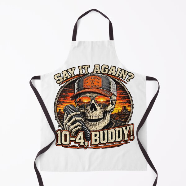 Item preview, Say It Again 10-4 Buddy - Skull Trucker CB Radio Art designed and sold by NomadForge.
