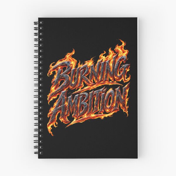 Item preview, Burning Ambition – Flaming Fire Typography designed and sold by Kevin Shearer.