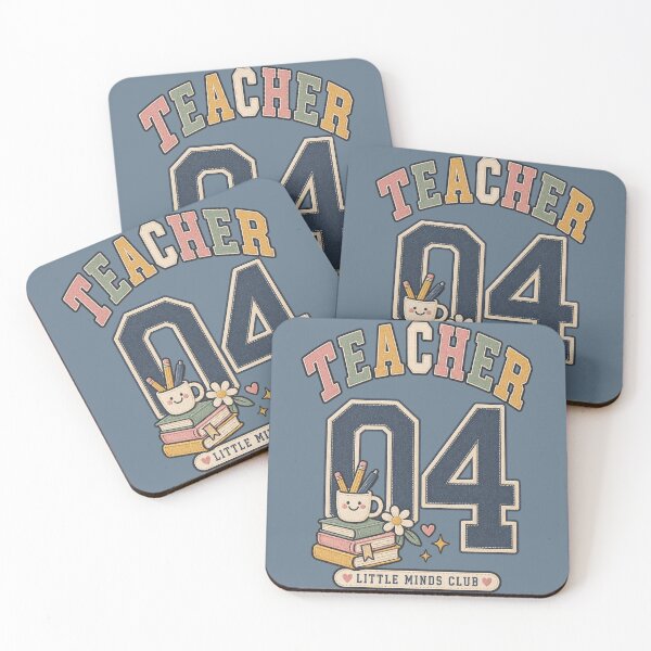 Item preview, Teacher 04 Little Minds Club Retro Varsity Design designed and sold by Doodle Souq.