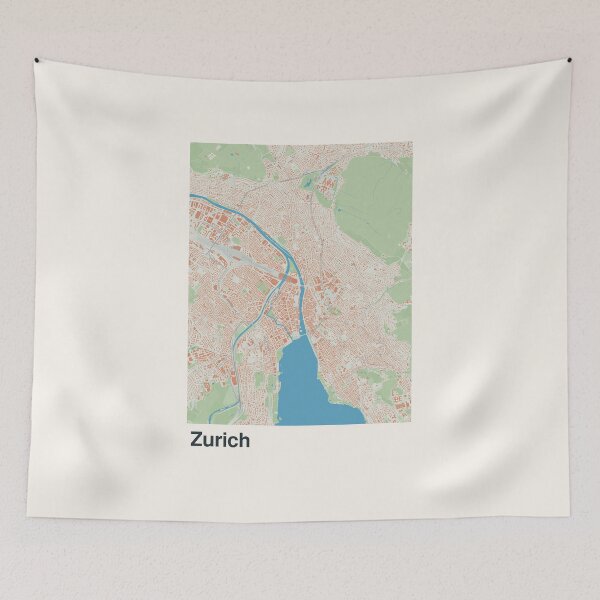 Item preview, Zurich Minimalistic Map Art designed and sold by MapsNerd.