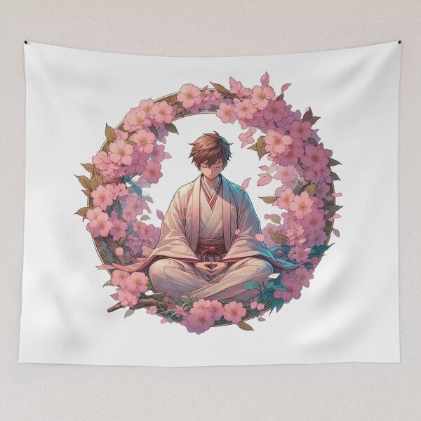 Item preview, Meditation Beneath Sakura Blossoms designed and sold by AcruxUltra.