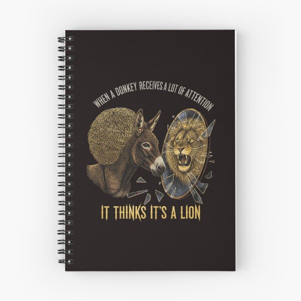 Item preview, WHEN A DONKEY GETS A LOT OF ATTENTION HE THINKS HE' S A LION designed and sold by SkrabinhoArt.