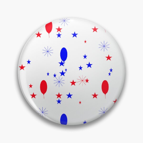 Item preview, Red Blue Party Balloons and Stars Pattern designed and sold by SahmatArt.