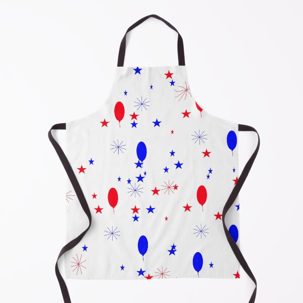Item preview, Red Blue Party Balloons and Stars Pattern designed and sold by SahmatArt.