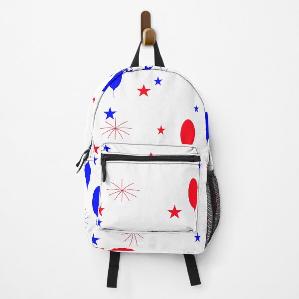 Item preview, Red Blue Party Balloons and Stars Pattern designed and sold by SahmatArt.