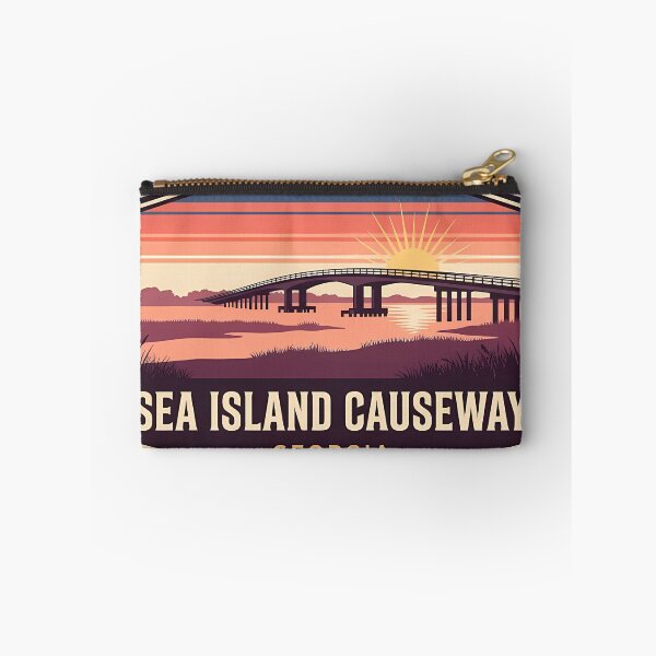 Item preview, Sea Island Georgia Causeway Bridge Vintage Travel Badge Sticker designed and sold by DetourDgn.