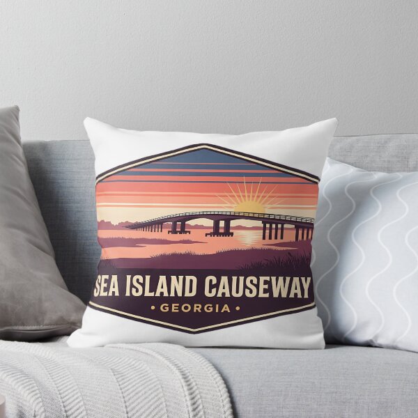 Item preview, Sea Island Georgia Causeway Bridge Vintage Travel Badge Sticker designed and sold by DetourDgn.