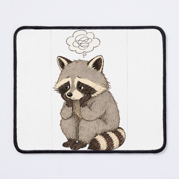 Item preview, A raccoon who worries designed and sold by RobertMartinArt.