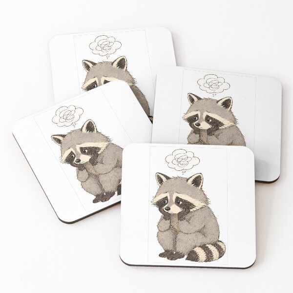 Item preview, A raccoon who worries designed and sold by RobertMartinArt.