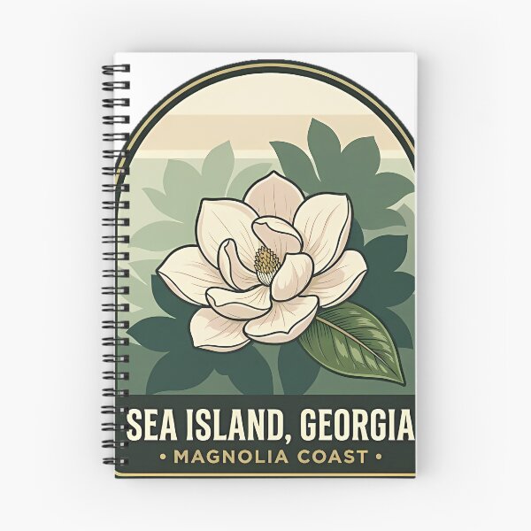 Item preview, Sea Island Georgia Magnolia Blossom Botanical Badge Sticker designed and sold by DetourDgn.