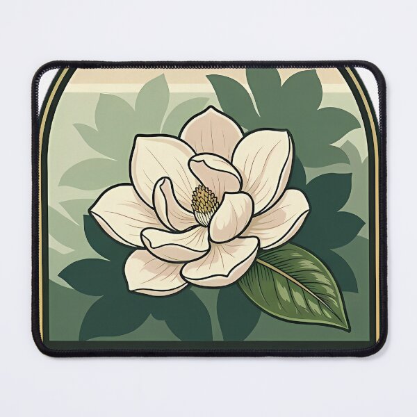 Item preview, Sea Island Georgia Magnolia Blossom Botanical Badge Sticker designed and sold by DetourDgn.